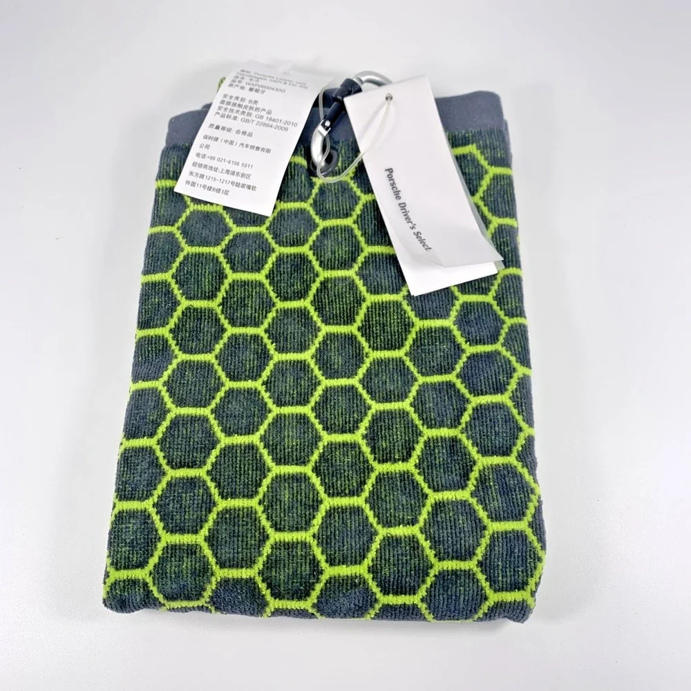 Porsche Golf Woven Towel with Tag‎ Carabiner Promo Item 2015 Packaged RARE
